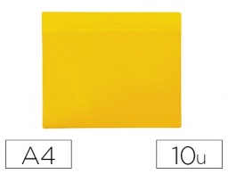 10 fundas magnéticas Tarifold A4 horizontal color amarillo